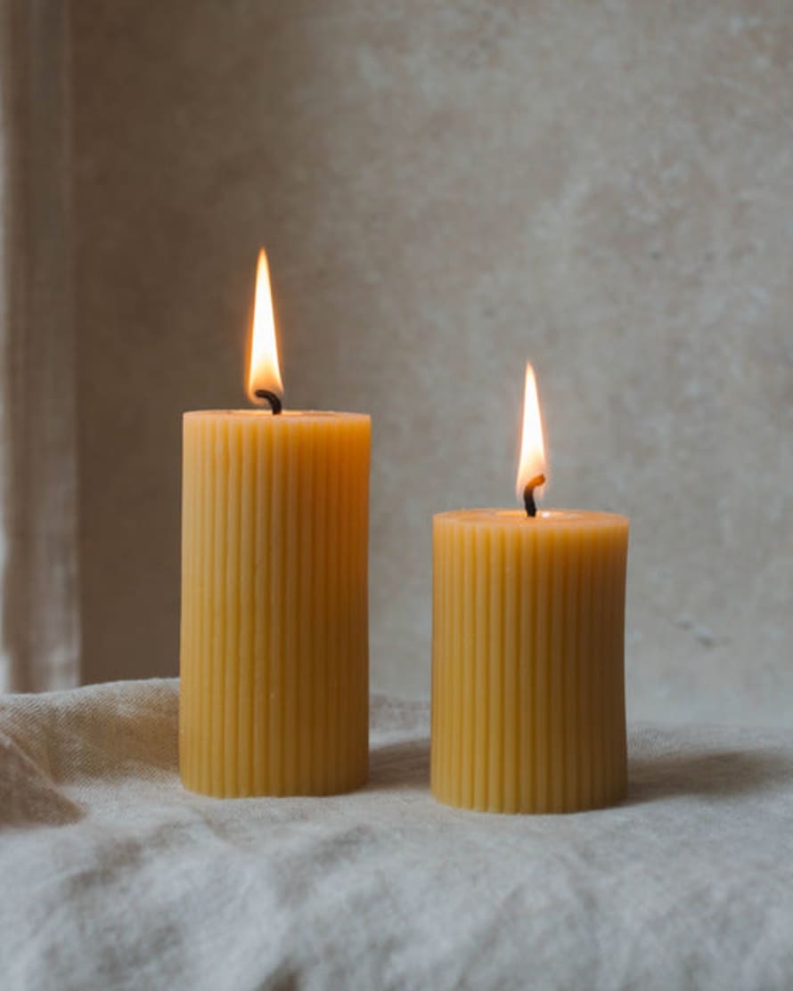 Goldrick Artisan Beeswax Cylinder Candles | Set of 2 | Wholesale