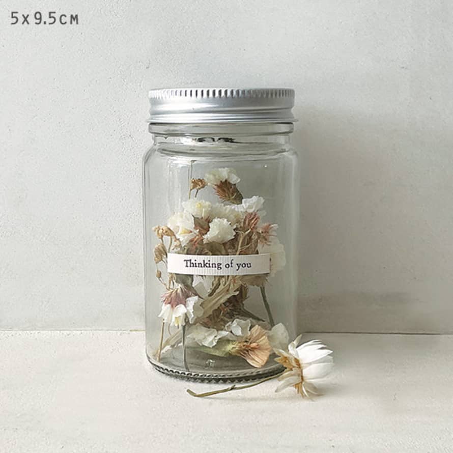BUNNY AND CLARKE Dried Flowers In A Jar - Thinking Of You