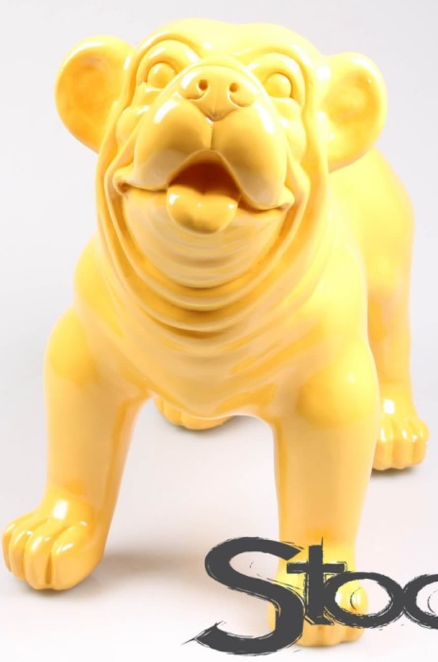 Stoobz Big Bulldog Statue Yellow 