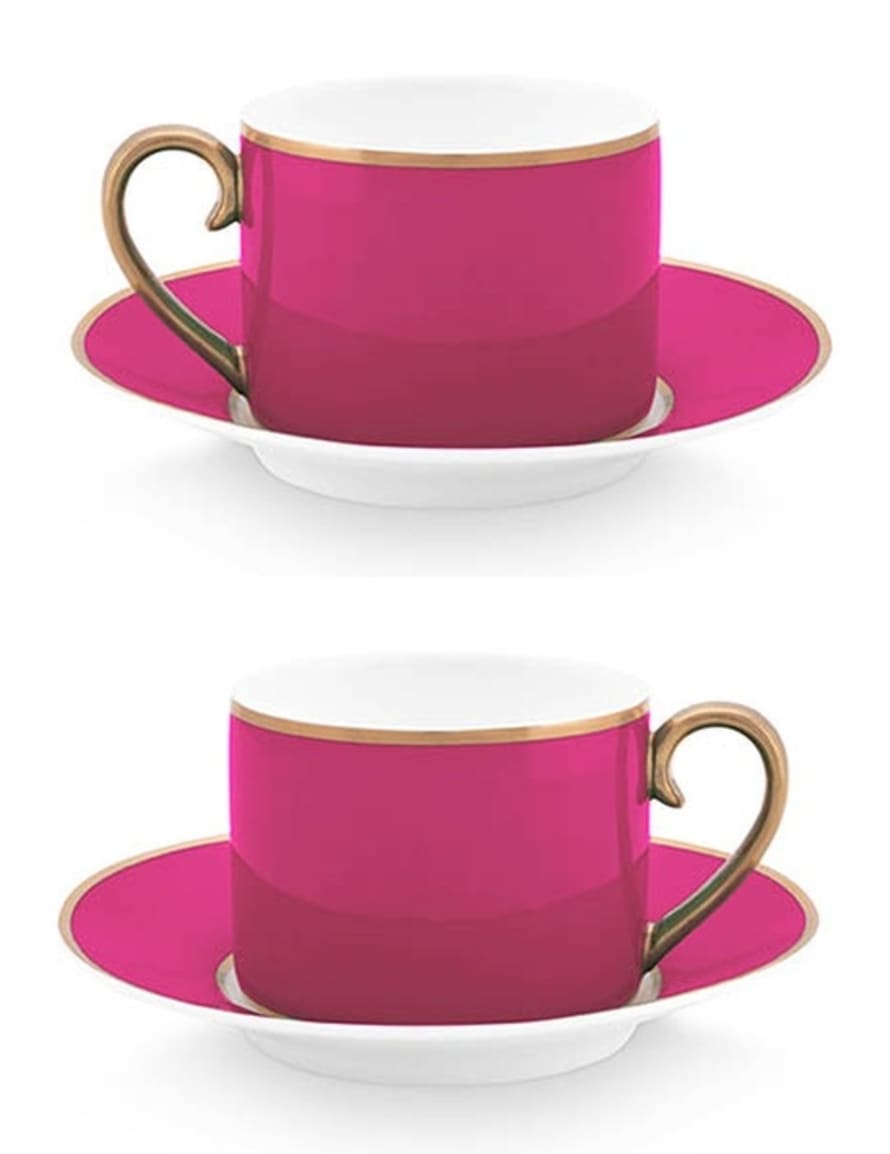Pip Studio Chique Pink Cup and Saucer (set of 2)