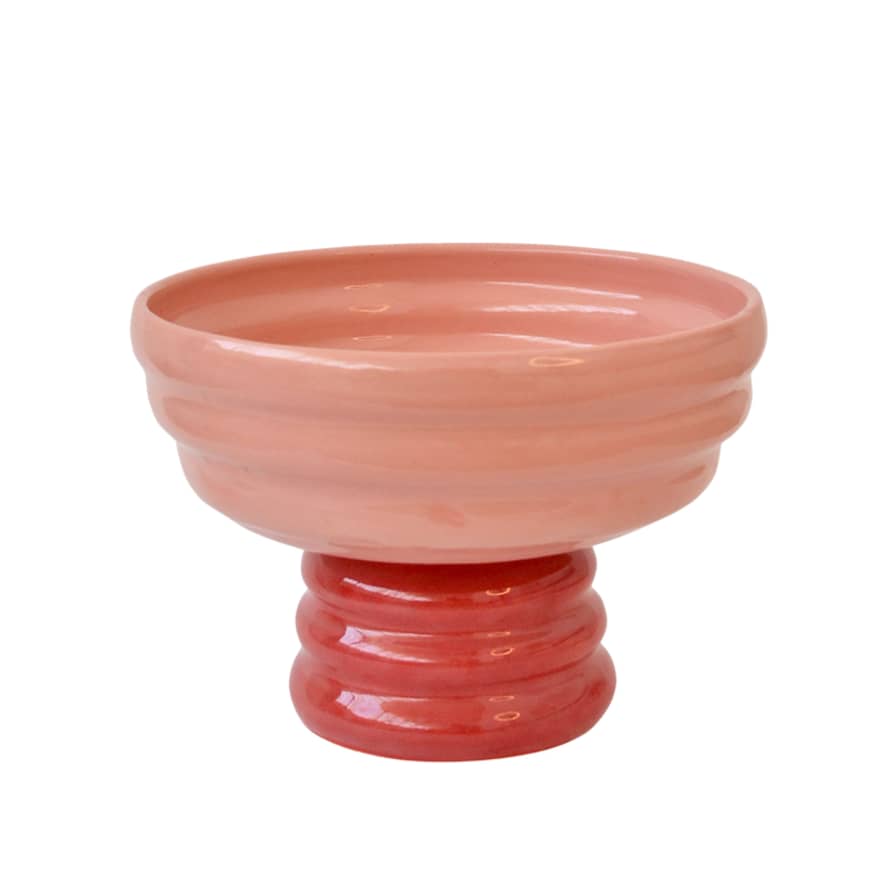Florence Mytum Ceramics Pink Pedestal Bowl