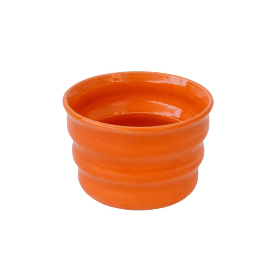 Florence Mytum Ceramics Orange Ripple Beaker