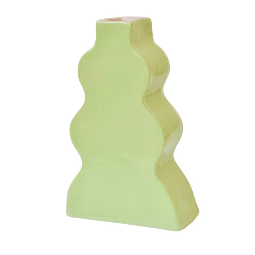Florence Mytum Ceramics Mint Green Wavy Vase
