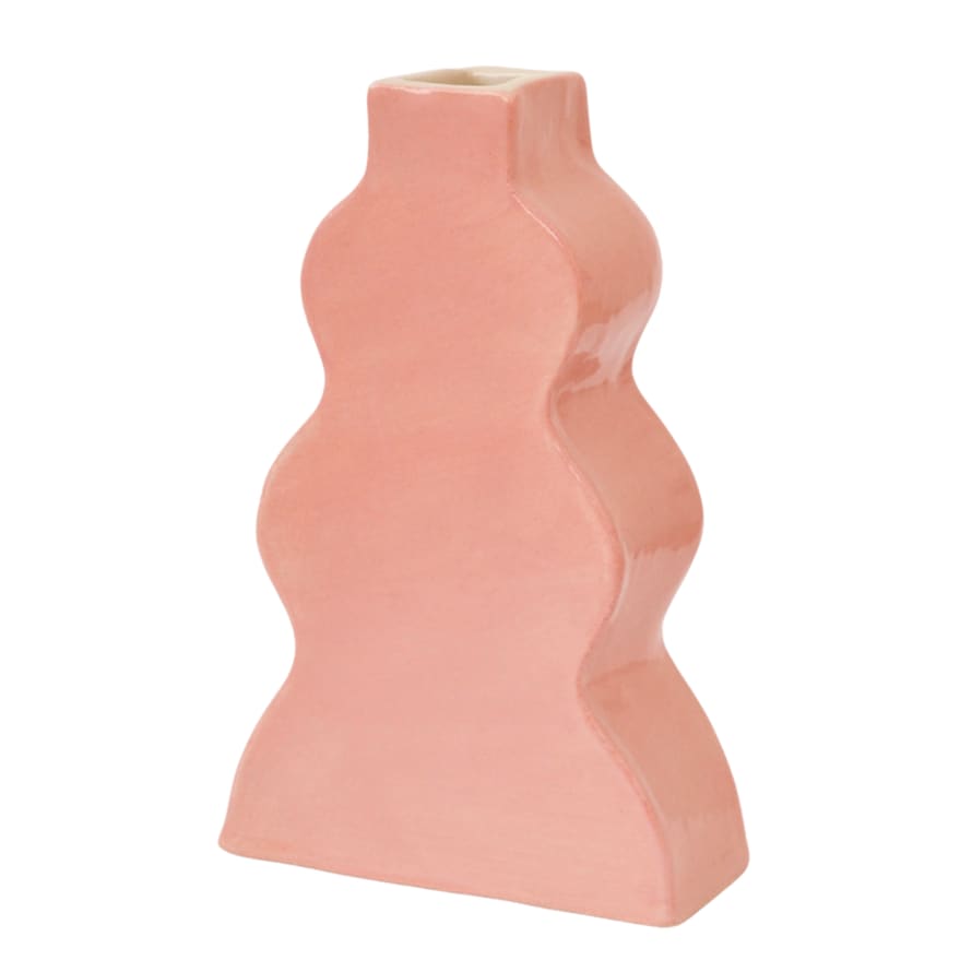 Florence Mytum Ceramics Pink Wavy Vase