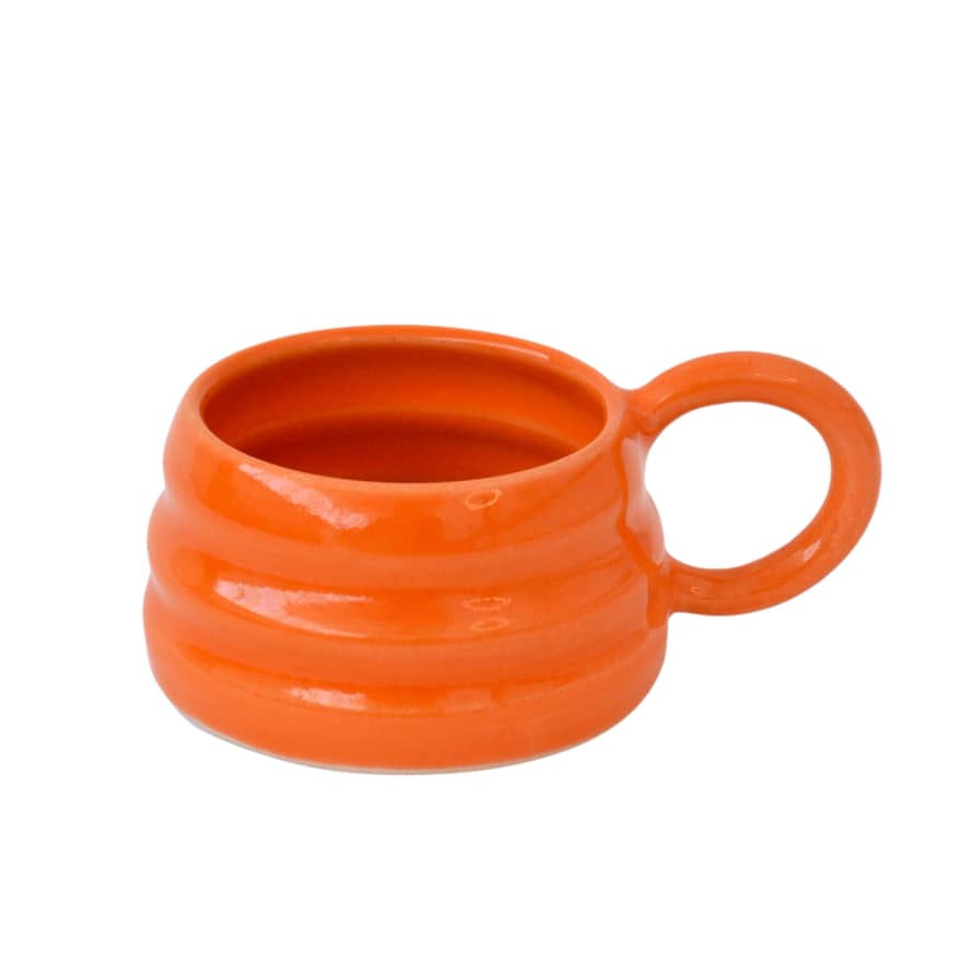 Florence Mytum Ceramics Orange Ripple Mug