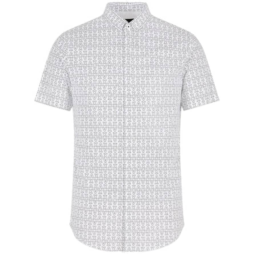 Armani Exchange 6RZC04 AX Printed SS Shirt - White