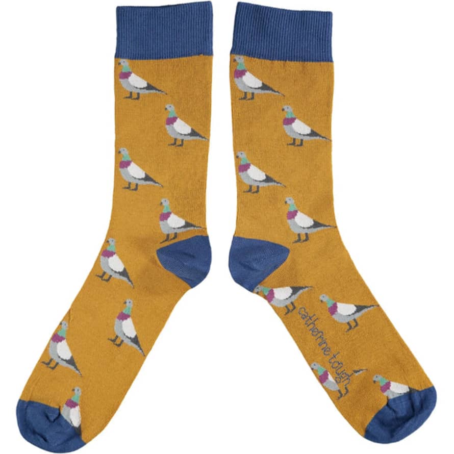 Catherine Tough Mens Cotton Ankle Socks - Pigeon & Ginger