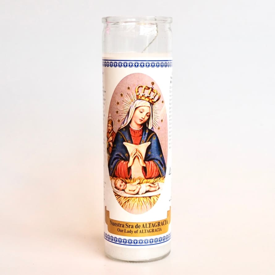 Santa sabina White Our Lady Altagracia Ritual Prayer Candle