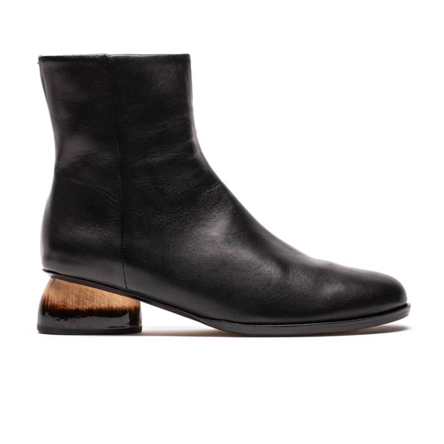 Tracey Neuls PATTI Smoke | Black Leather Ankle Boots