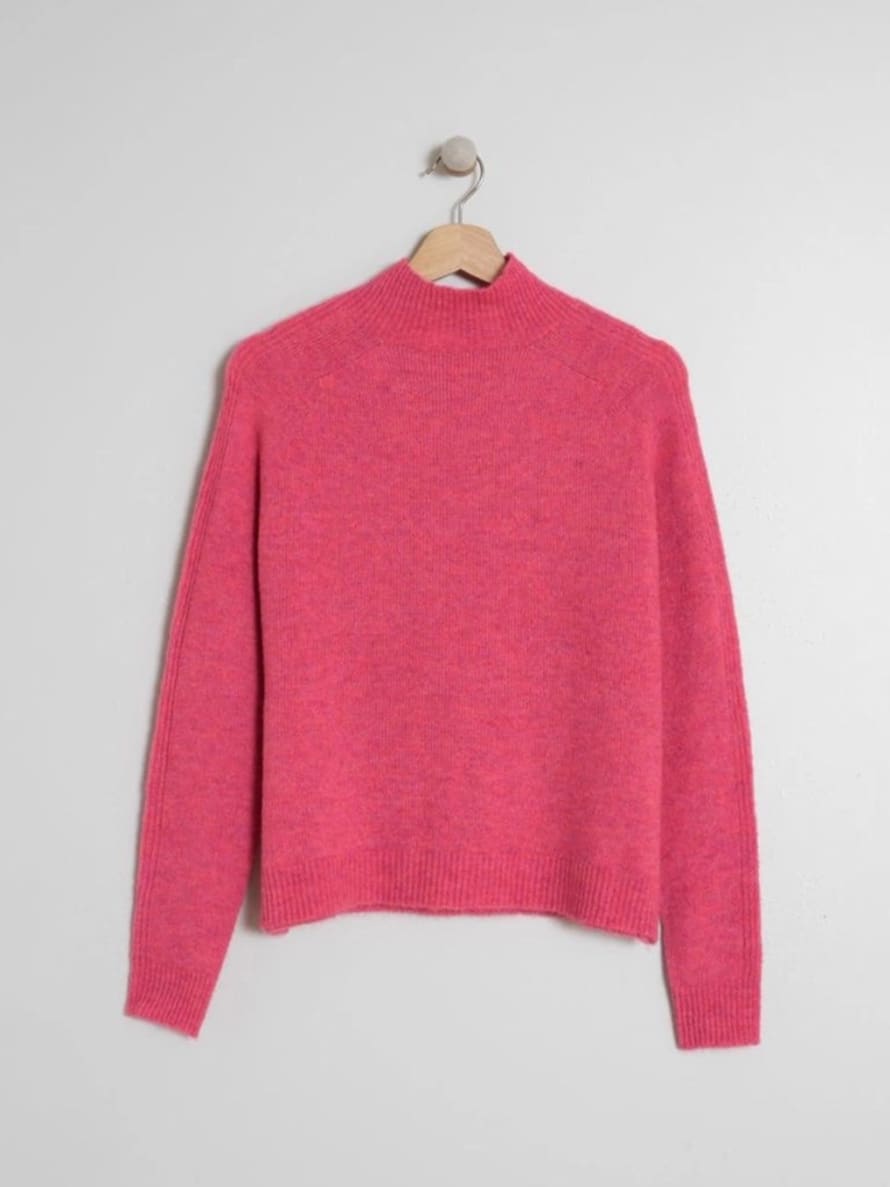 Indi & Cold T Neck Knit In Rosa
