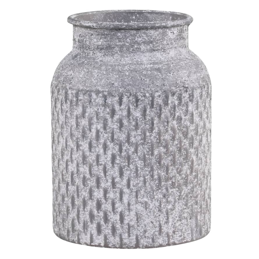 Chic Antique Zinc Patterned Decorative Jar