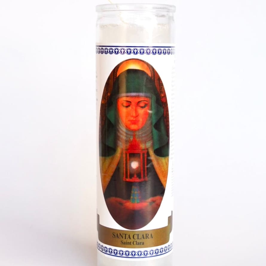 Santa sabina White Saint Clara Ritual Prayer Candle