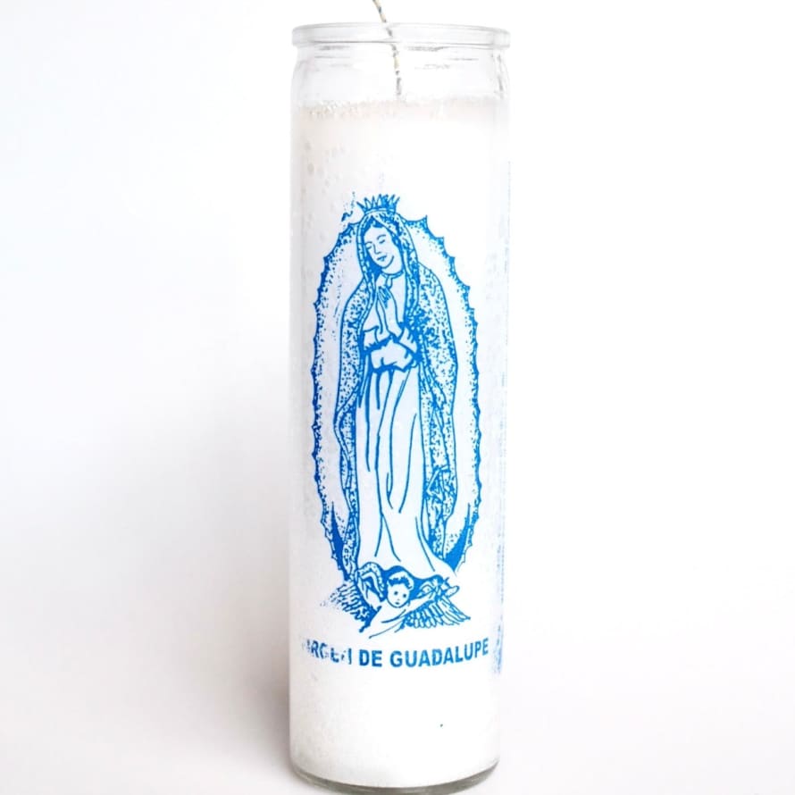 Santa sabina White Virgin Guadalupe Ritual Prayer Candle