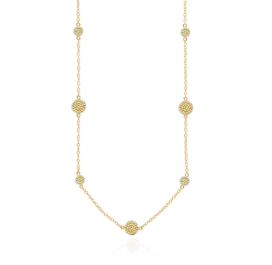 Anna Beck Multi Disc Gold Station Necklace