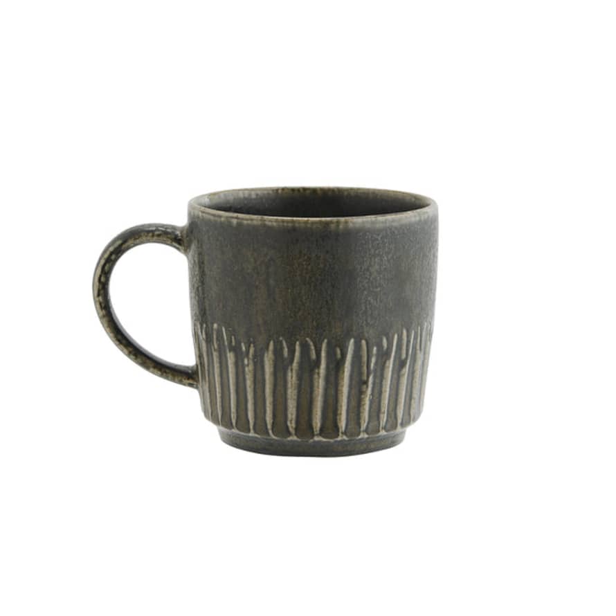 Madam Stoltz Earthy Dark Grey Stoneware Mug