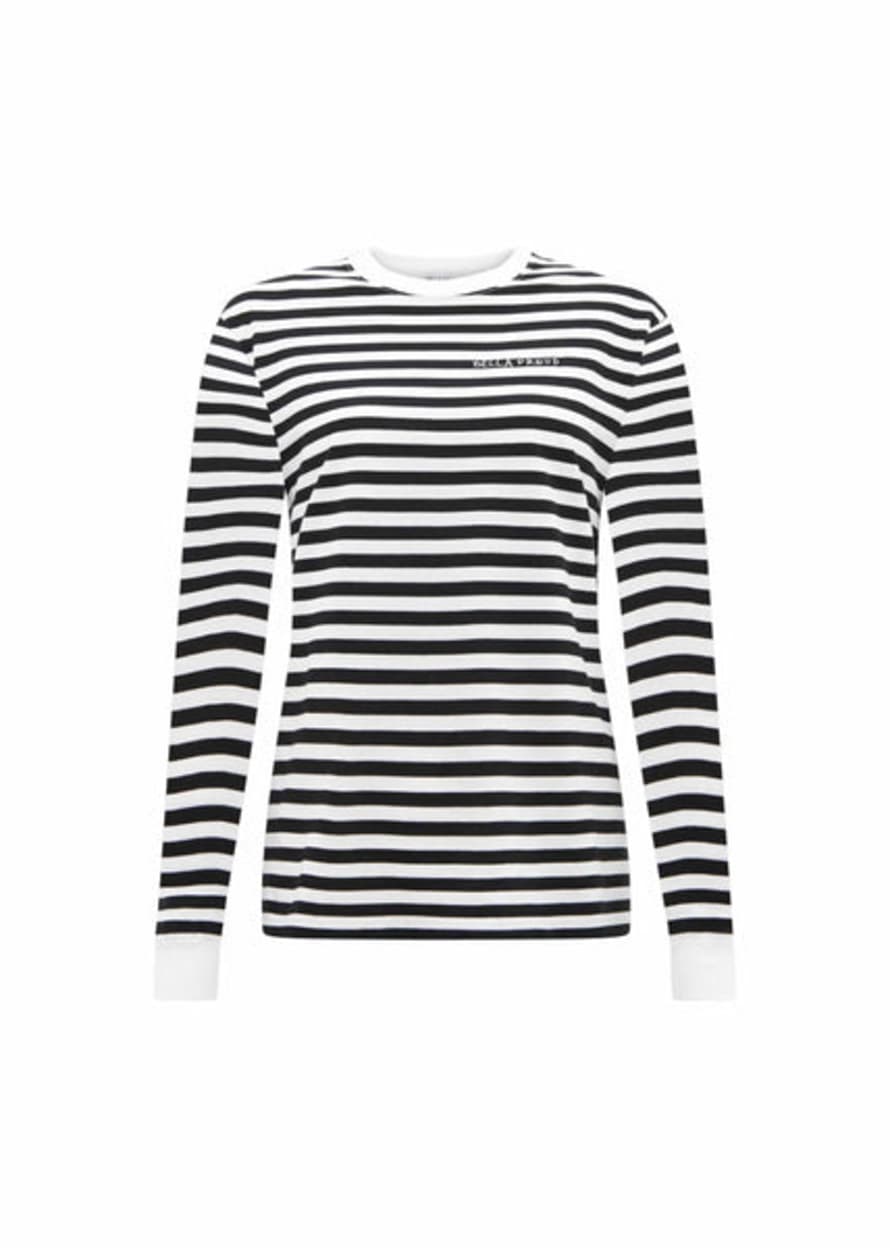 Bella Freud  Black LS Stripe T Shirt