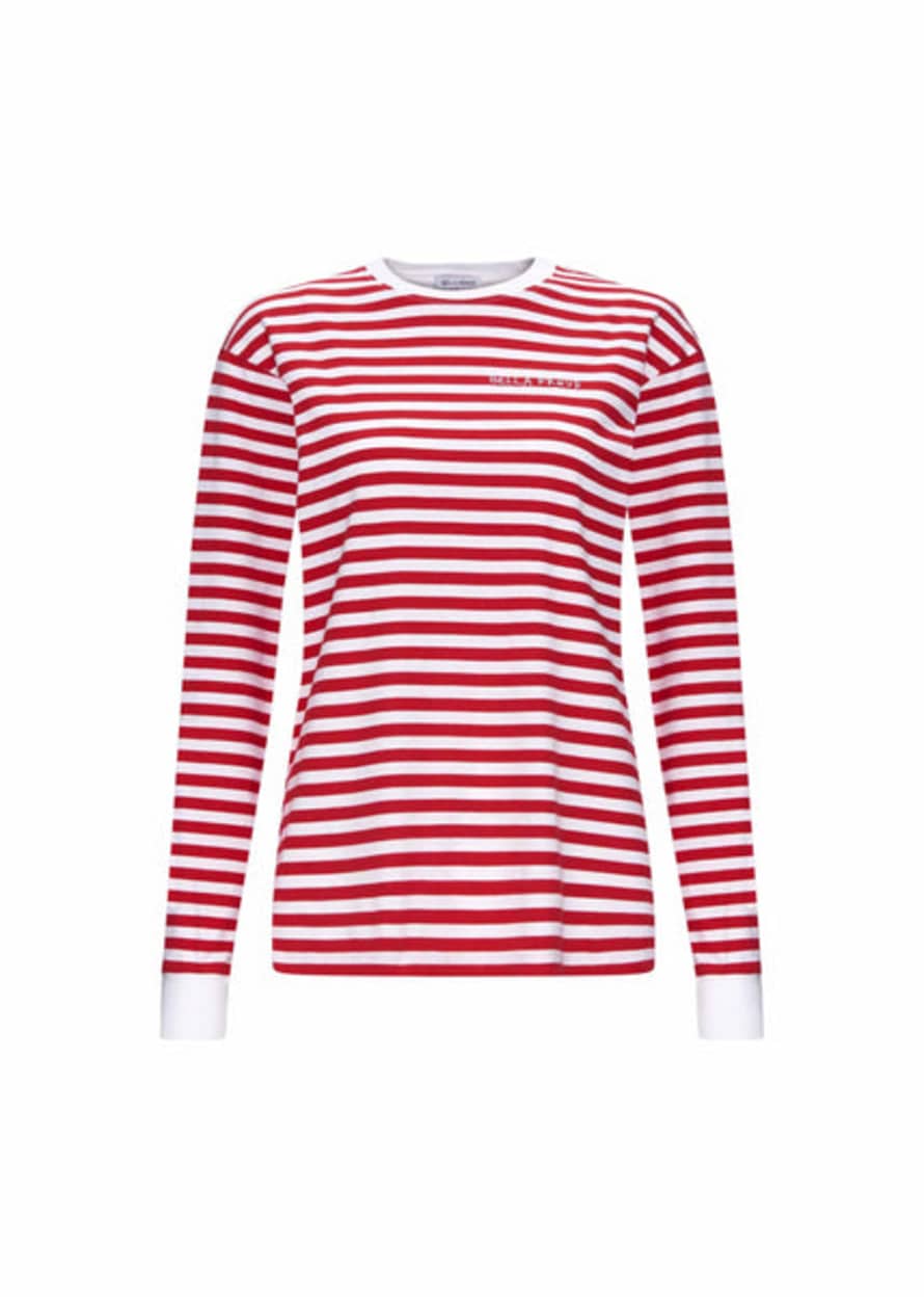 Bella Freud  Red LS Striped T Shirt