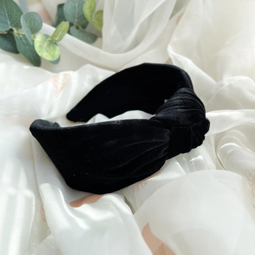 Nine Designs Top Knot Headband - Black Velvet By Nine Design