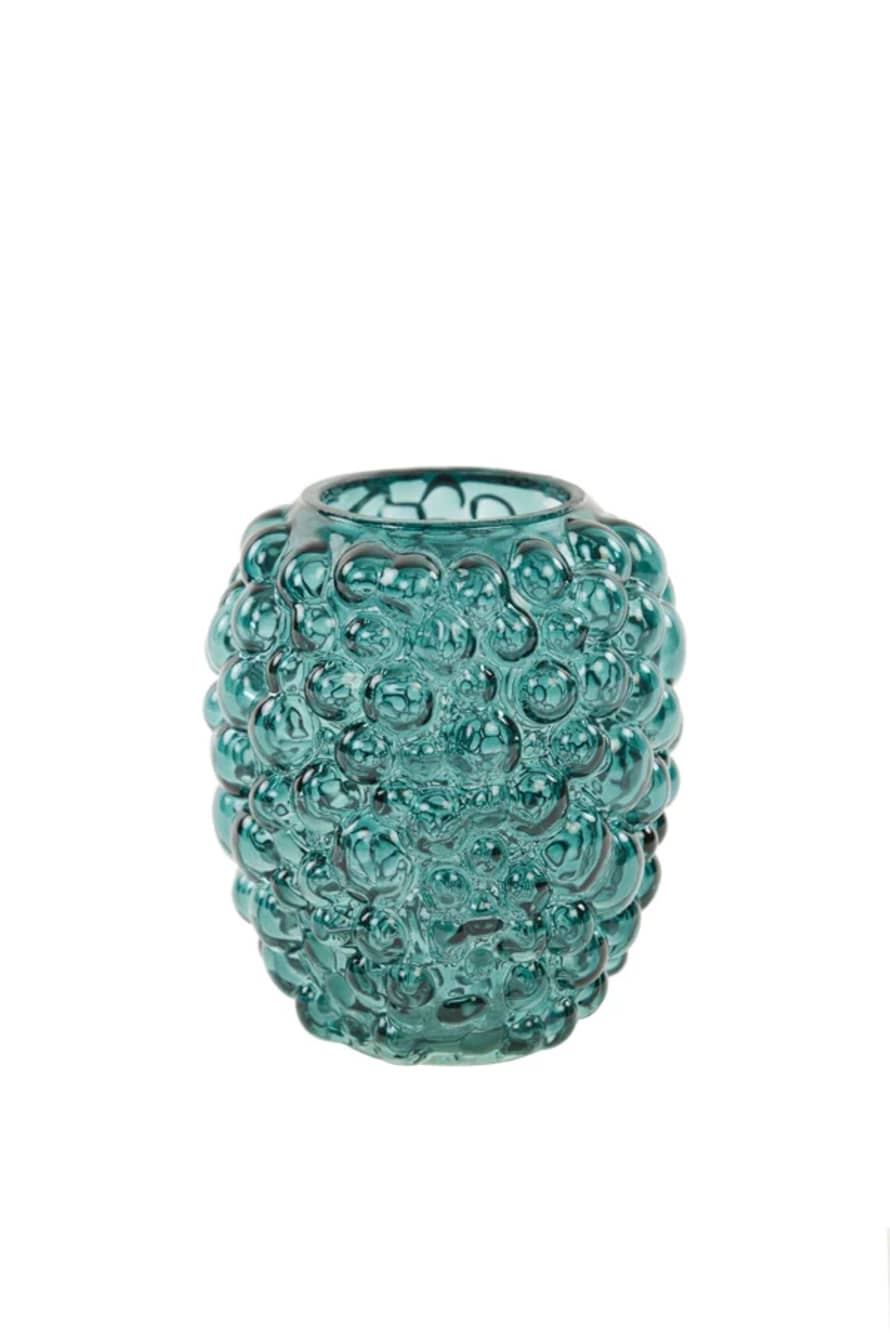 Light & Living Alfredo Large Glass Vase -petrol Blue