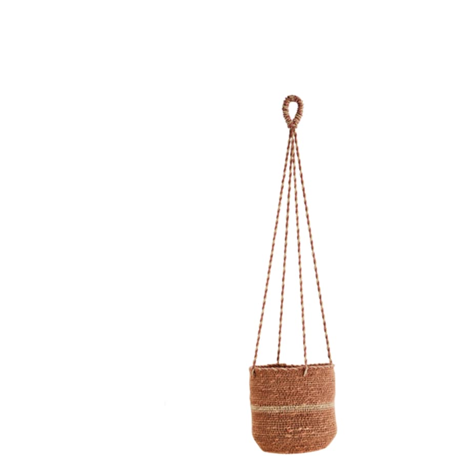 Madam Stoltz Sandstone Natural Hanging Seagrass Basket