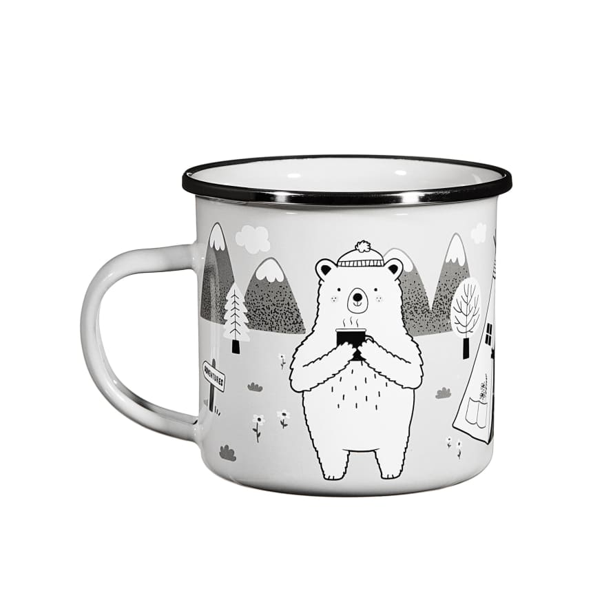 Sass & Belle  Bear Adventure Enamel Mug