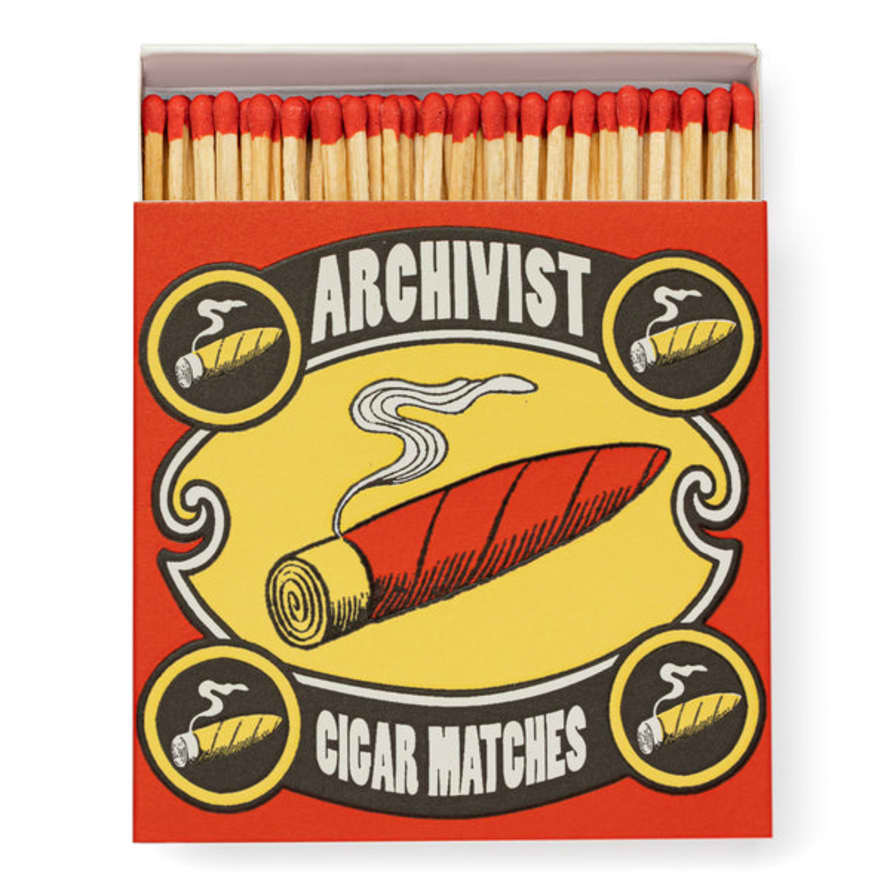 Archivist Cigar Matches Square Match Box