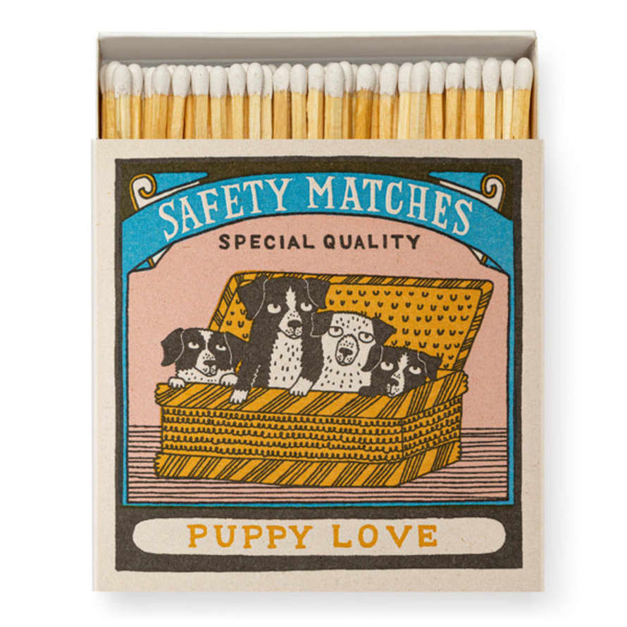 Archivist Puppy Love Square Match Box