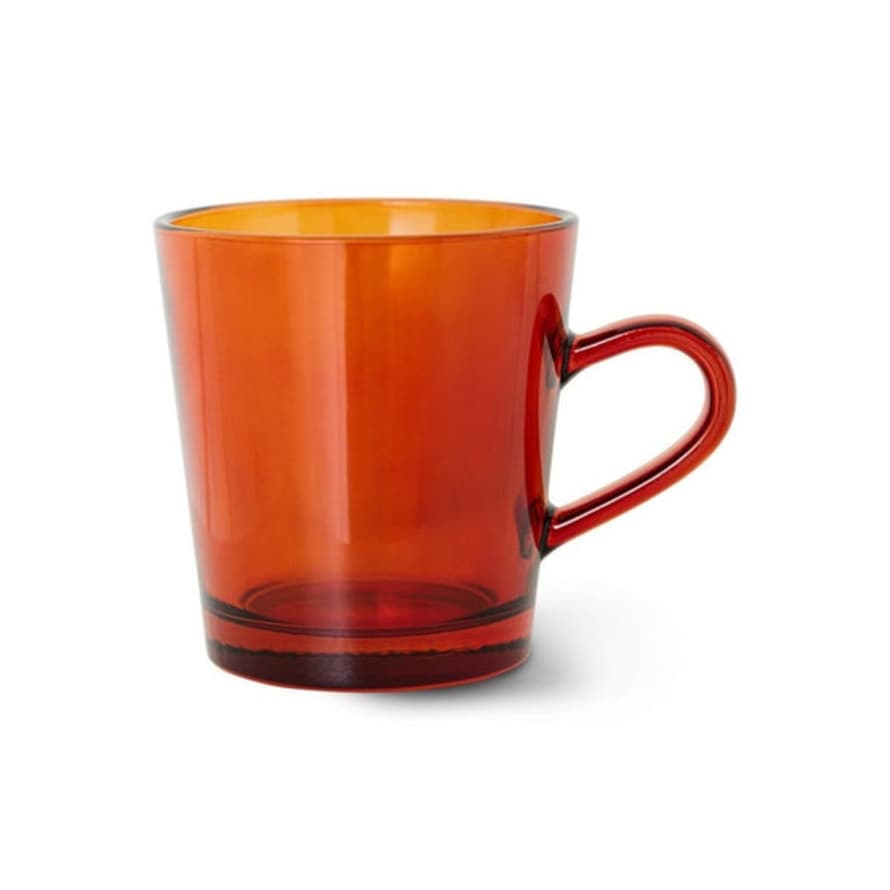 HK Living - 70s Glassware: Coffee Cup Amber Brown