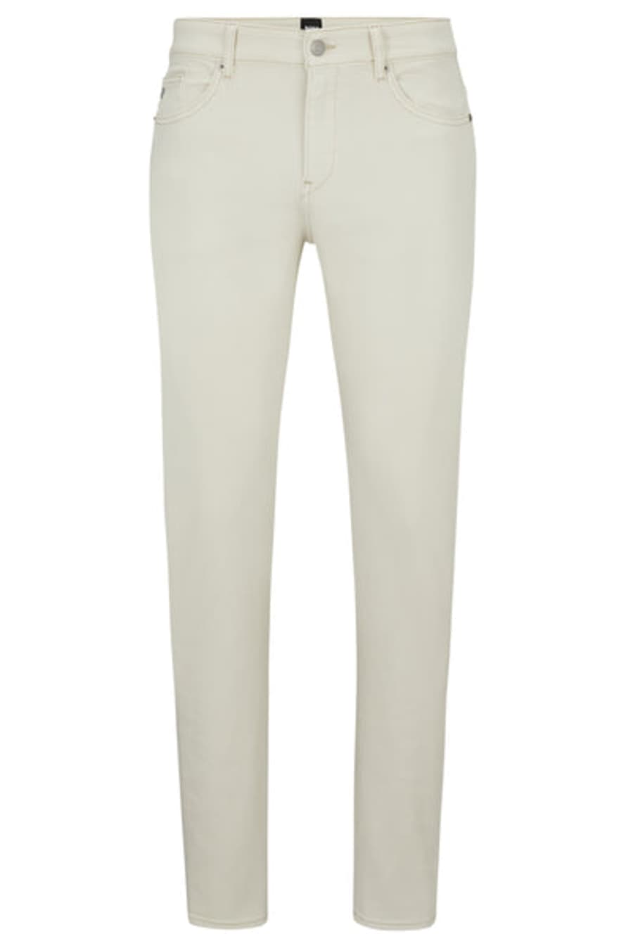 Hugo Boss Delaware3-1 Slim Fit Jeans In Super Soft Open White Italian Denim 50501074 131