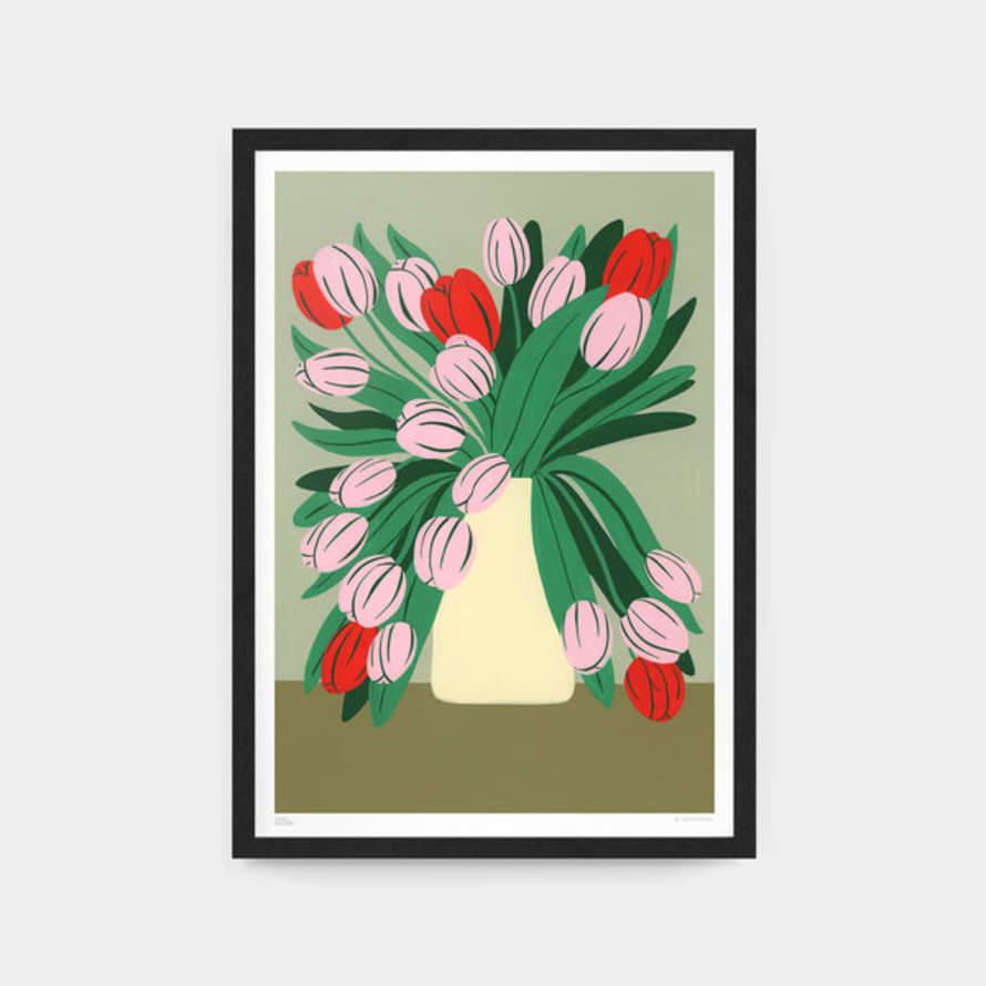 Agathe Singer A3 Unframed Pink Tulips Print