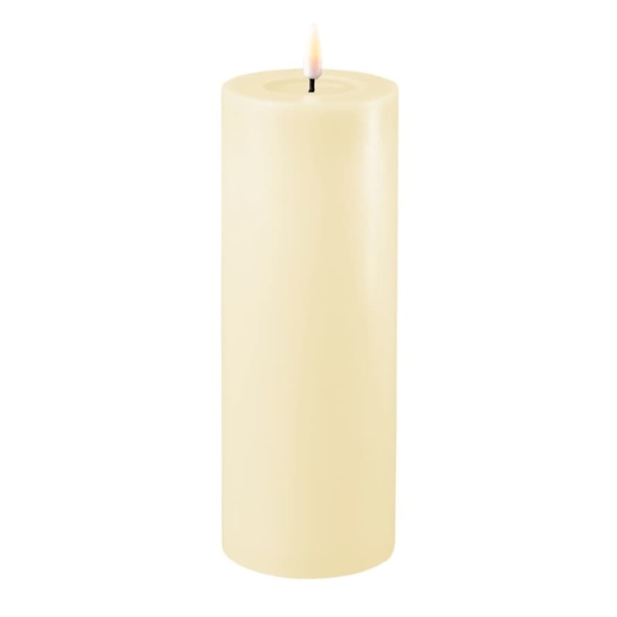 DELUXE Homeart 7.5 x 20cm Cream Battery Operated LED Candle