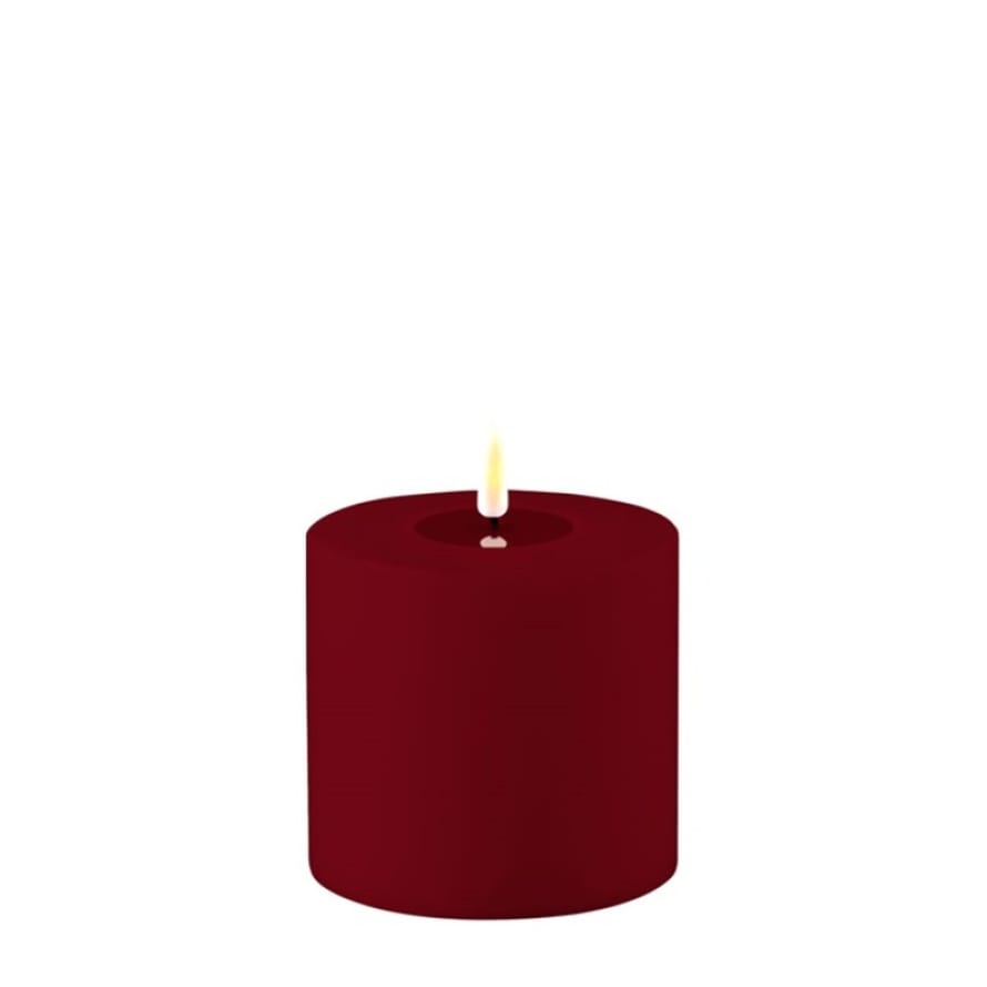 DELUXE Homeart 10 x 10cm Bordeaux Battery Operated LED Candle