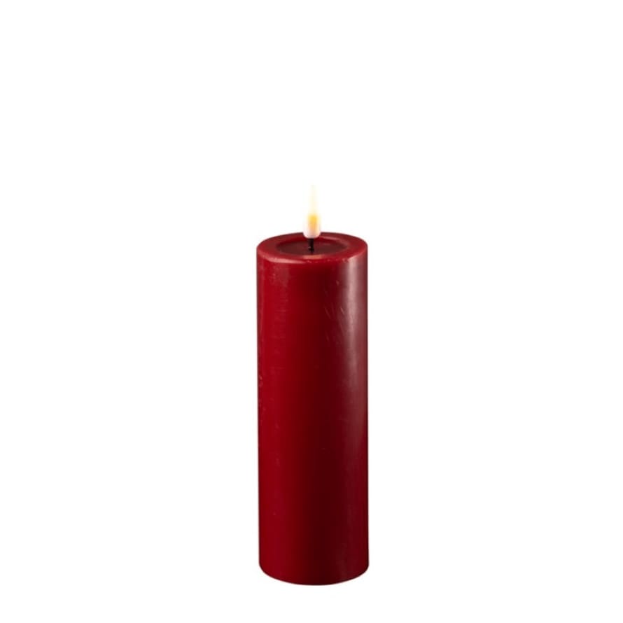 DELUXE Homeart 7.5 x 15cm Bordeaux Battery Operated LED Candle
