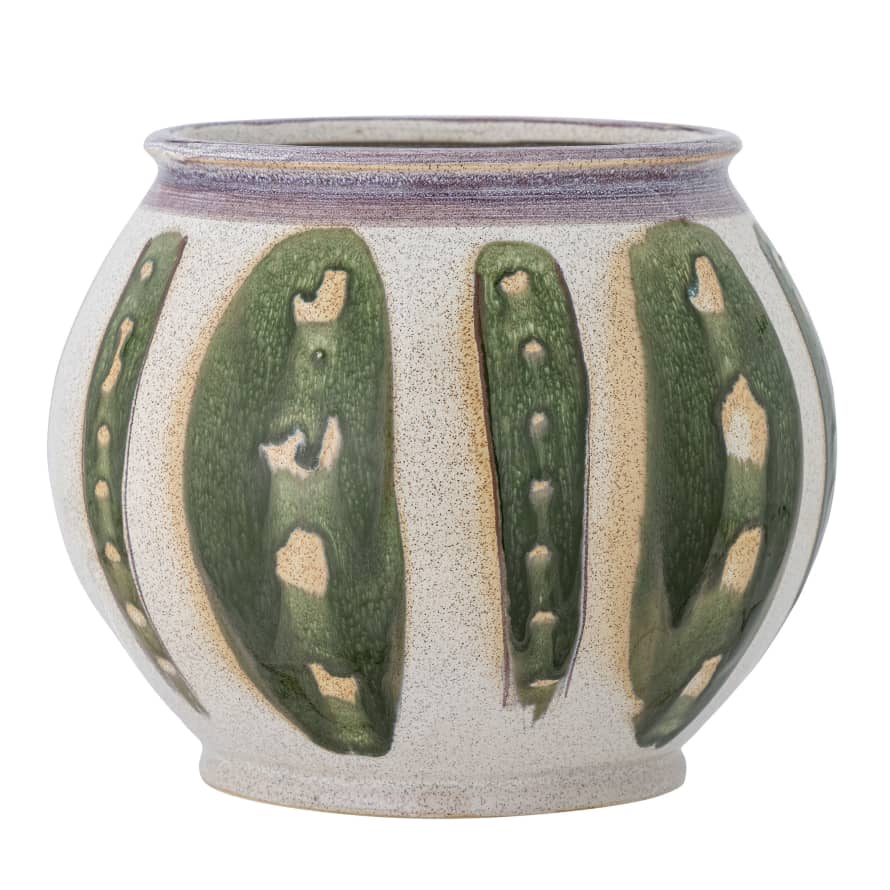 Bloomingville Sazan Flowerpot, Green, Stoneware