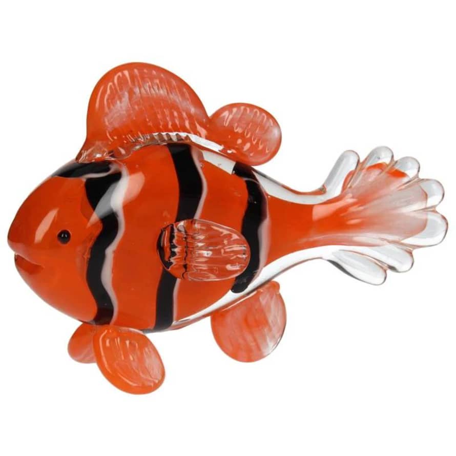 Kersten Orange Glass Fish Ornament