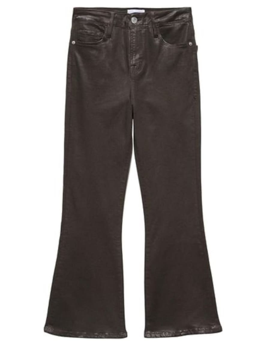 Frame Jeans Le Crop Flare Jeans - Espresso Coated