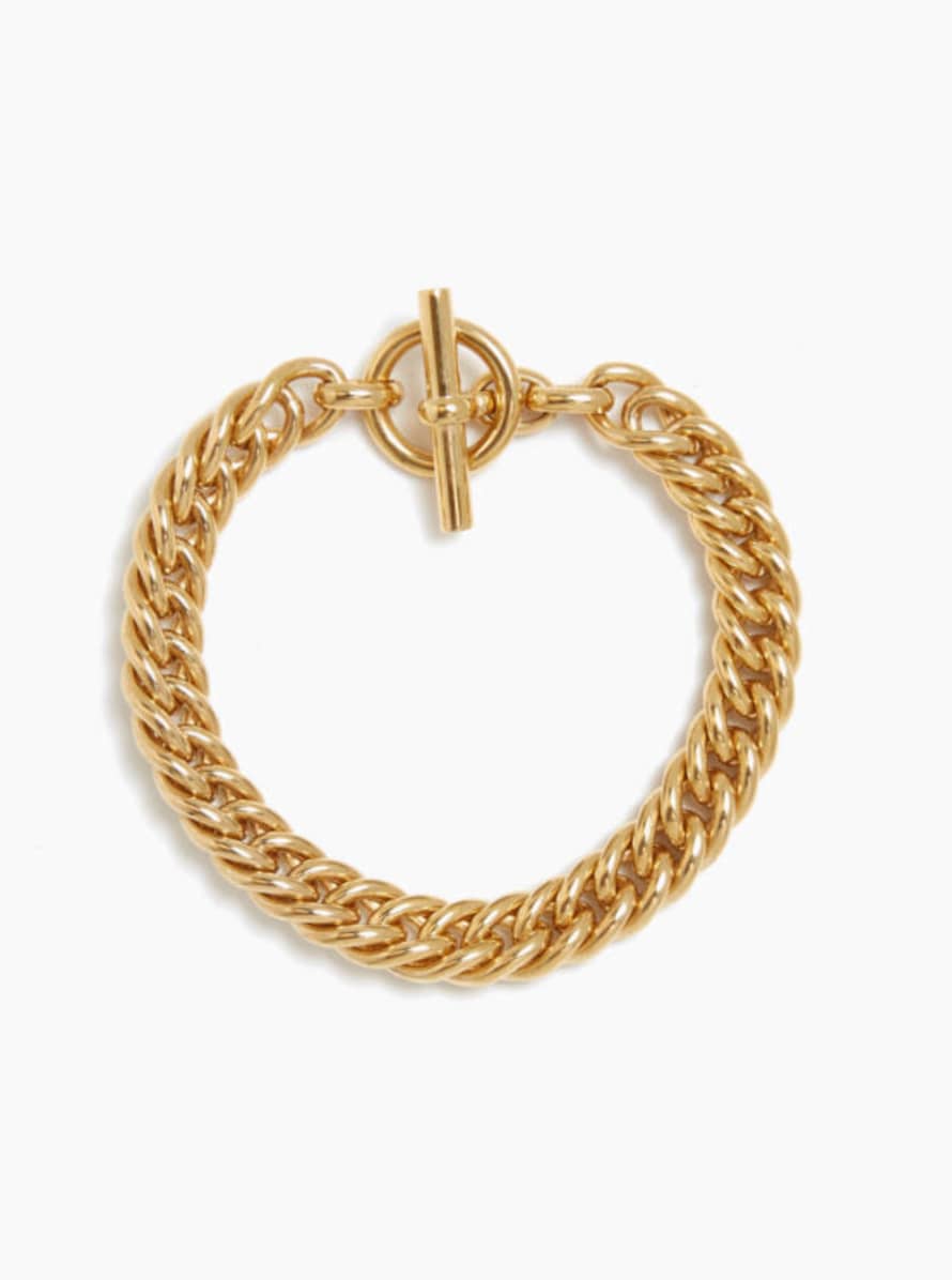 Tilly Sveaas Small Gold Curb Link Bracelet