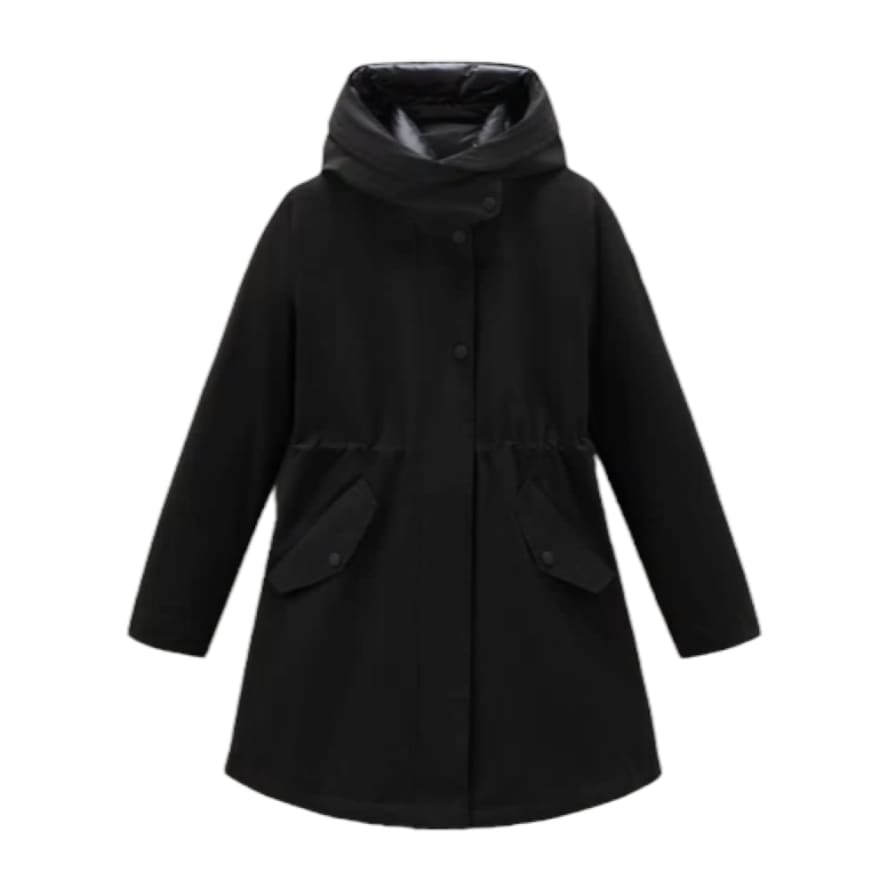 Woolrich Giacca Long Military 3 In 1 Donna Black