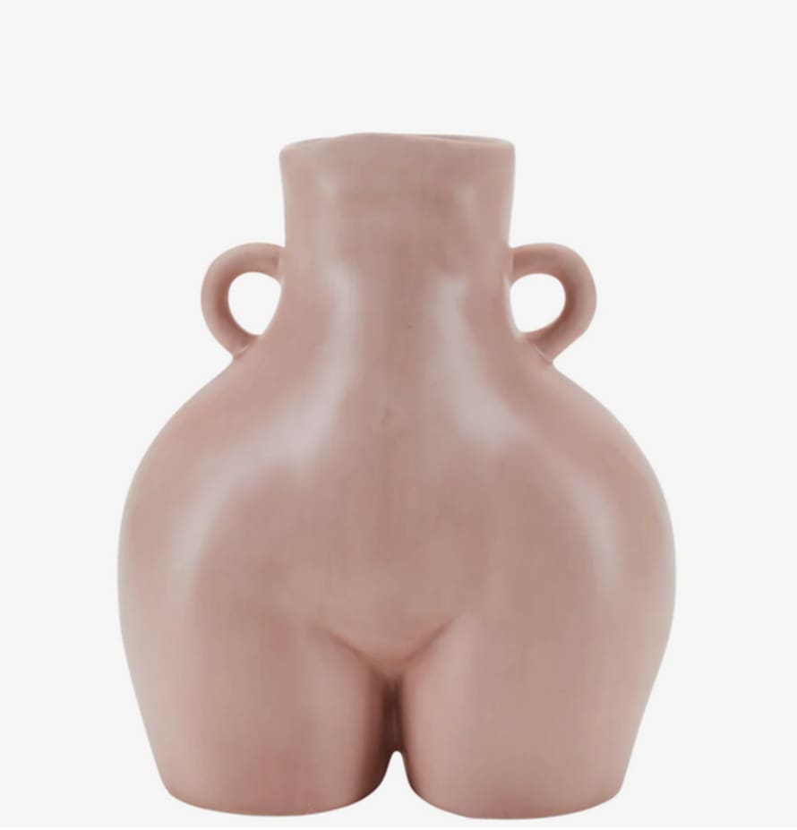 Bahne & Co Vase Curves and Handle - Rose