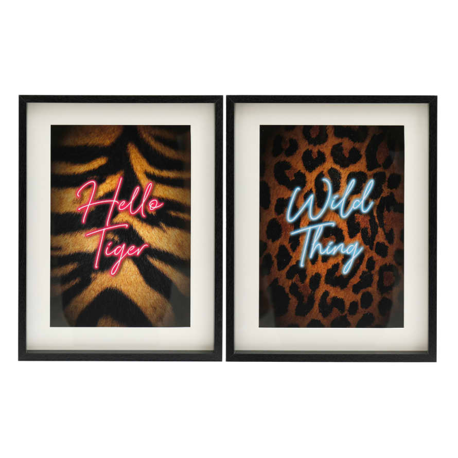 Temerity Jones Wild One Neon Framed Art Print : Hello Tiger or Wild One