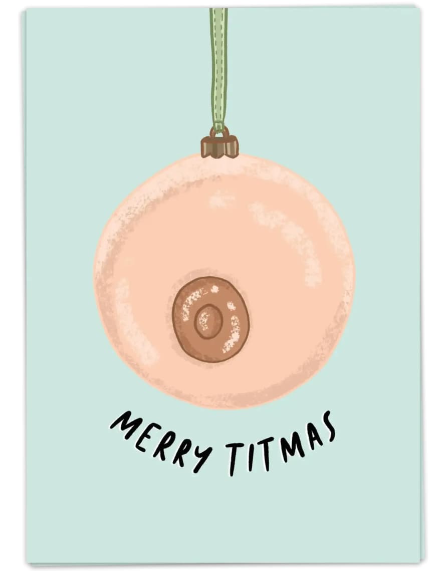 Kaart Blanche Dubbel Merry Titmas Card