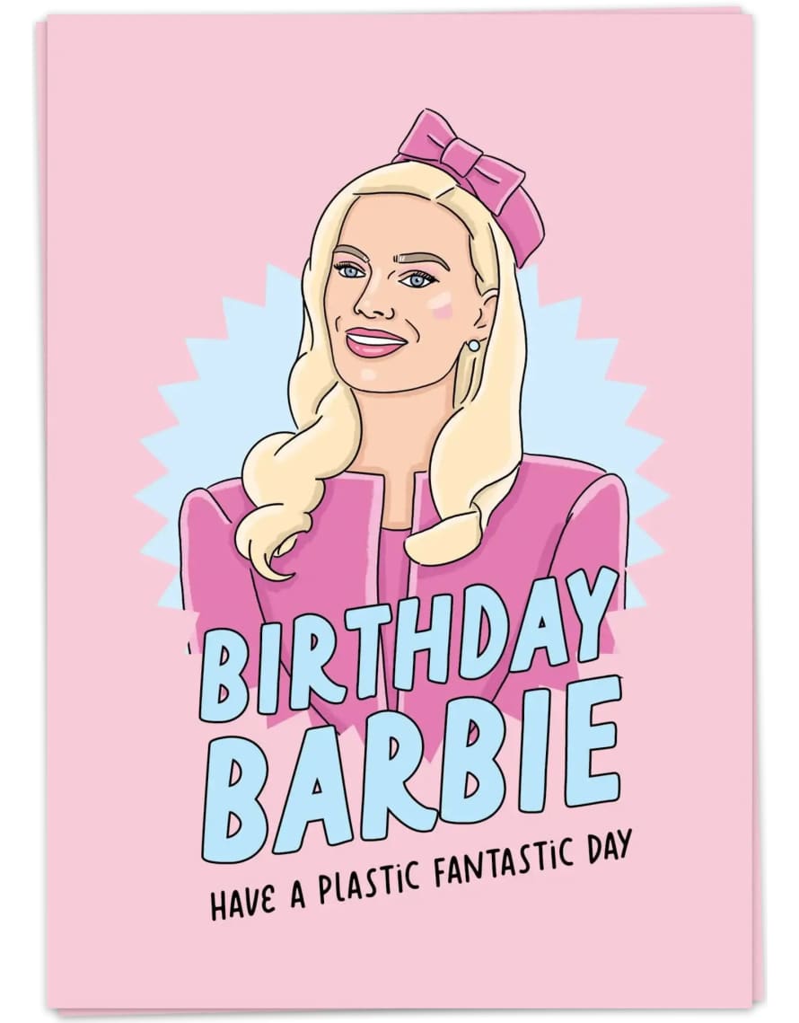 Kaart Blanche Dubbel Birthday Barbie Card