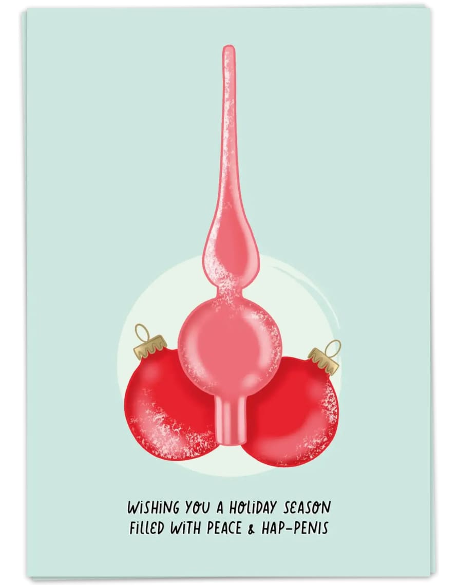 Kaart Blanche Dubbel Peace and Hap Penis Card
