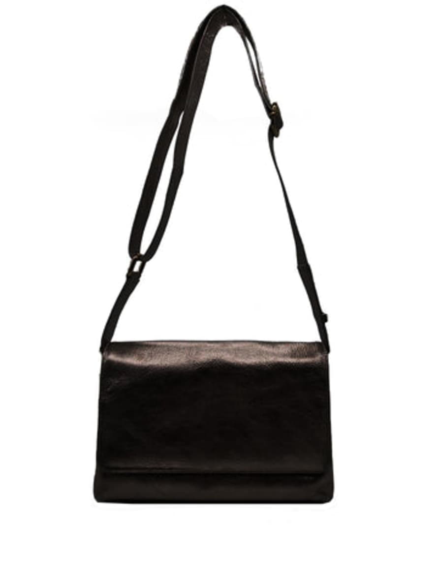 Nooki Design Chester Metallic Leather Cross Body Bag-black