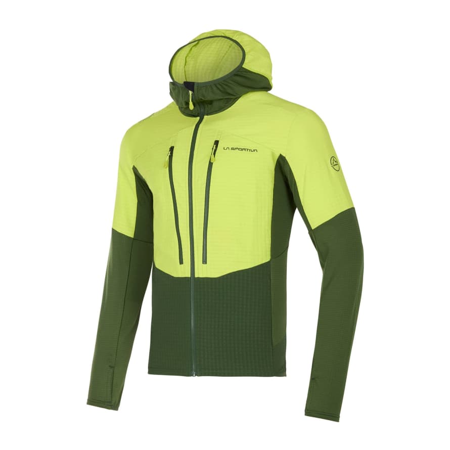 LA SPORTIVA Maglia Session Tech Hoody Uomo Forest/Lime Punch