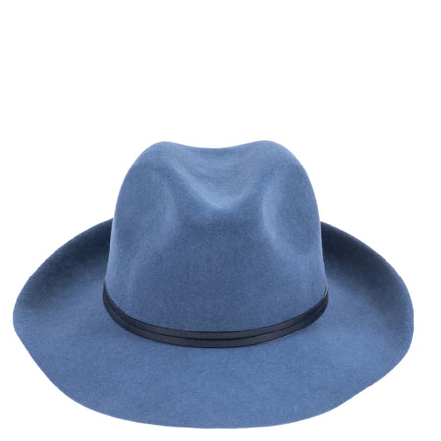 Travaux En Cours Felt Fedora Hat - Denim Blue