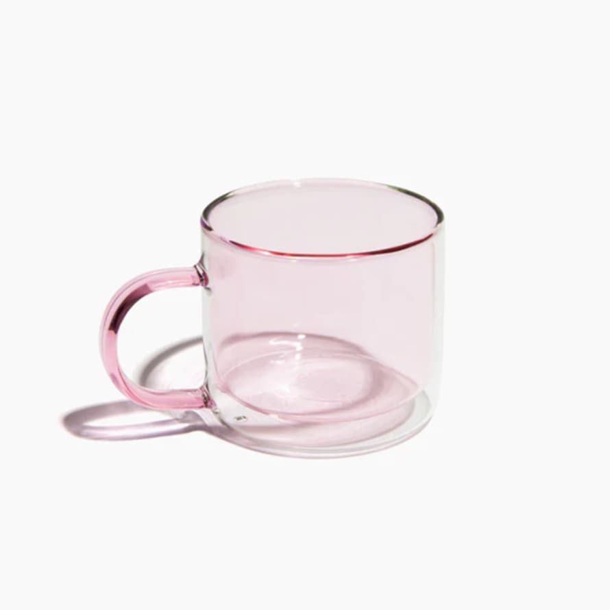 LONDONWORKS Double Wall Borosilicate Glass Mug - Pink
