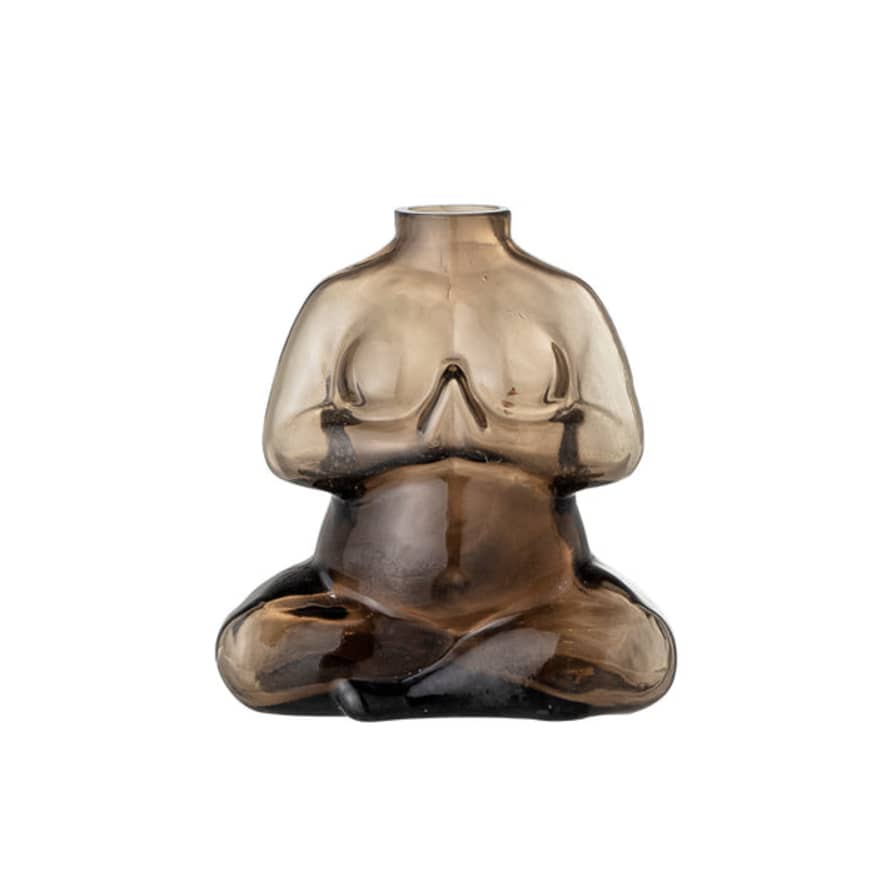 Bloomingville Brown Glass Nude Yogi Vase
