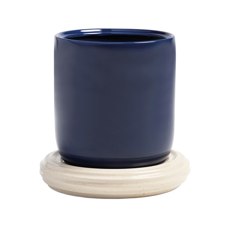&klevering Large Blue and White Churros Planter