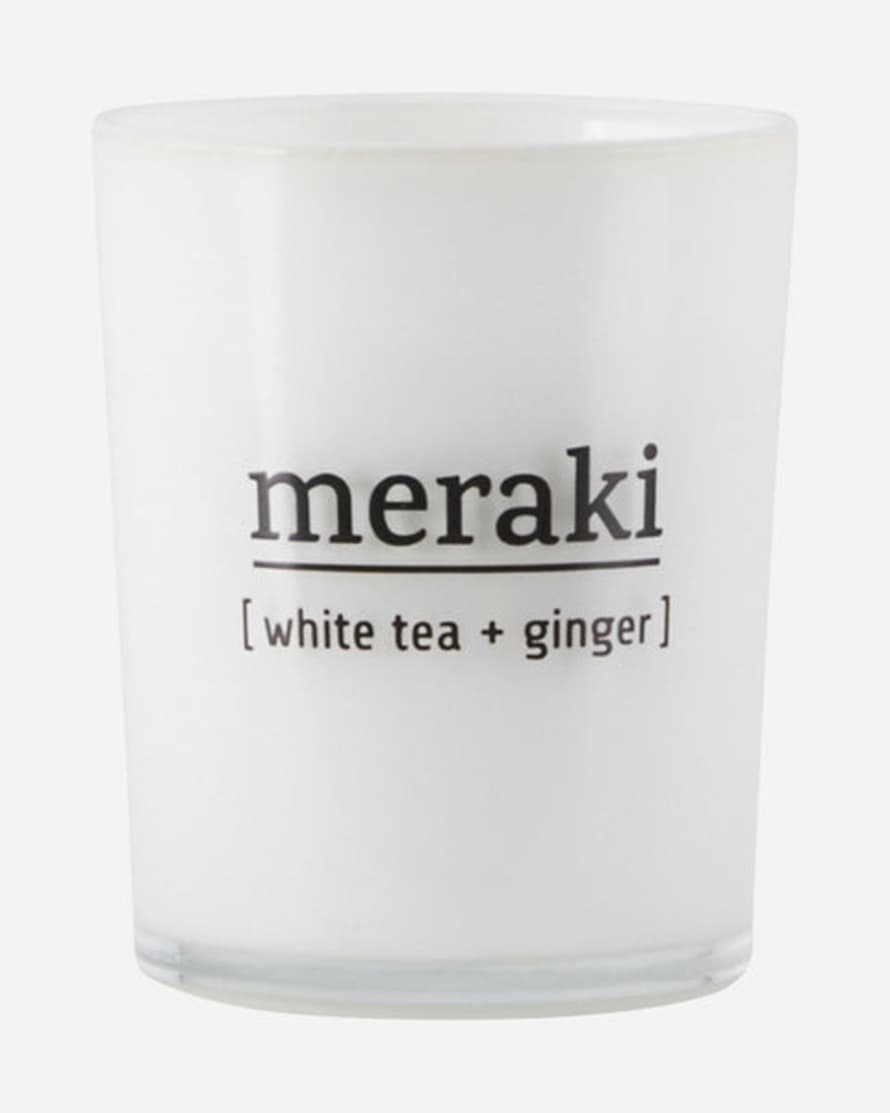 Meraki Small White Tea and Ginger Scented Candle